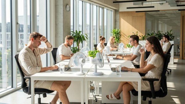 Bürohitze: Produktivität, Klimatisierung und Arbeitsrecht im Klimawandel