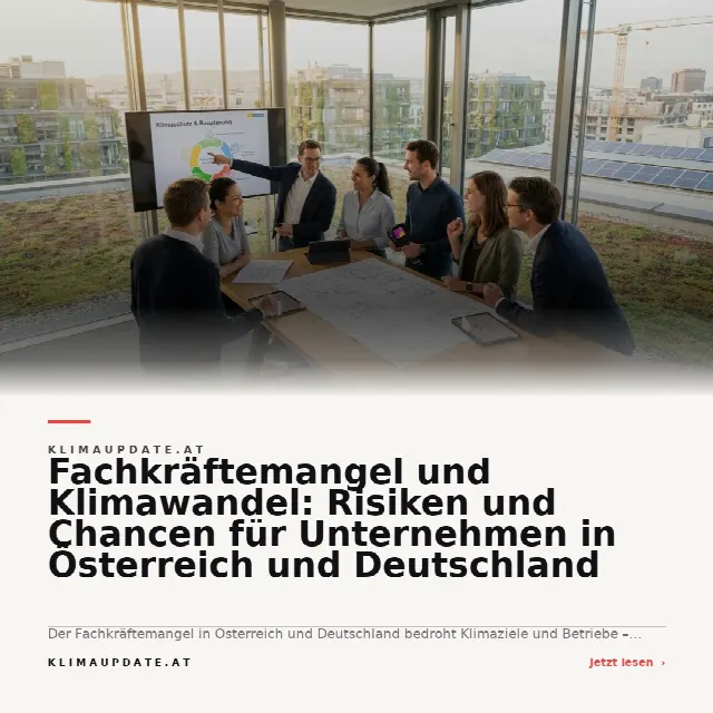 Share-Card fuer Fachkräftemangel und Klimawandel: Risiken und Chancen für Unternehmen in Österreich und Deutschland