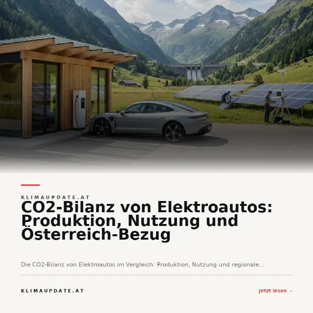 Share-Card fuer CO2-Bilanz von Elektroautos: Produktion, Nutzung und Österreich-Bezug