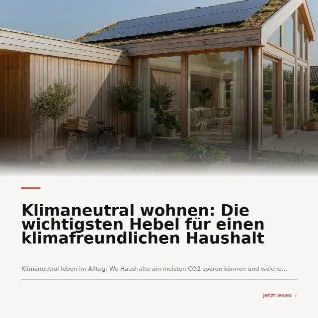 Share-Card fuer Klimaneutral wohnen: Die entscheidenden Hebel für einen klimafreundlichen Haushalt